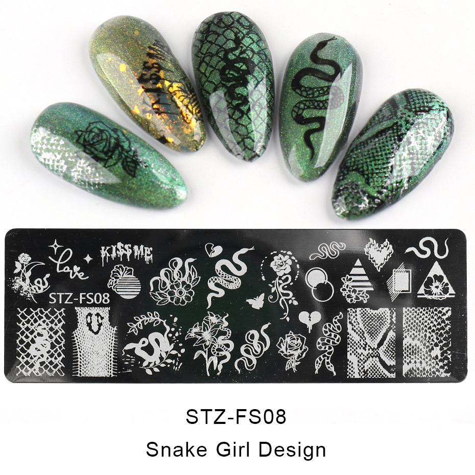 Пластина для стемпинга STZ-FS08 Snake Girl Design